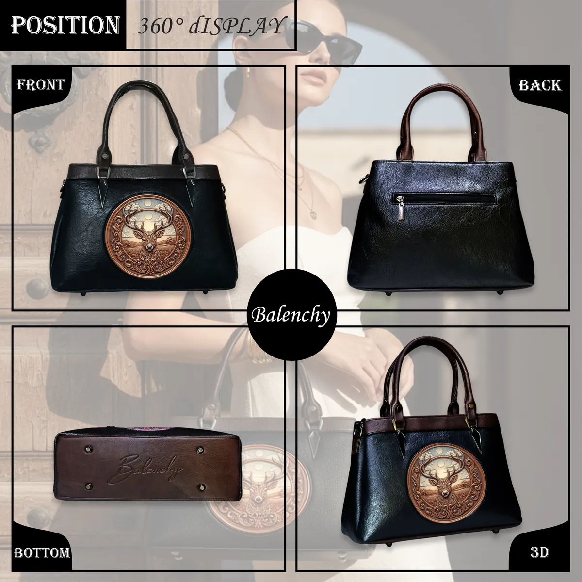 Vegan Leather Satchel Bag (BUY 1 GET 1 FREE) - Image 8