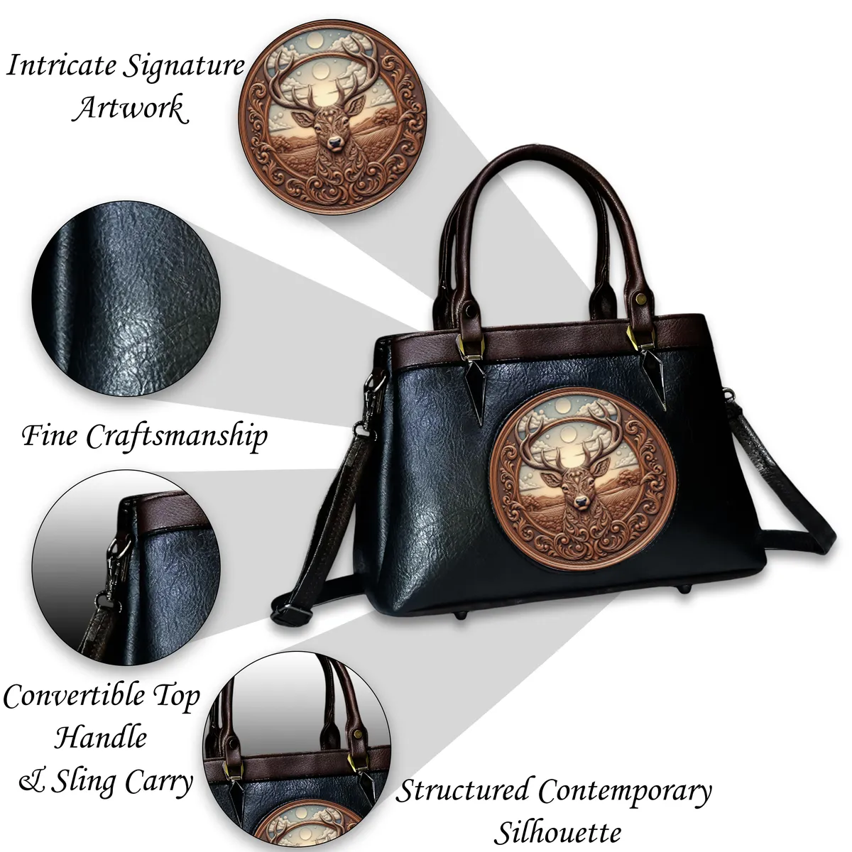 Vegan Leather Satchel Bag (BUY 1 GET 1 FREE) - Image 7